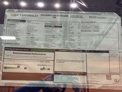 2026 Chevrolet Express Cargo WT