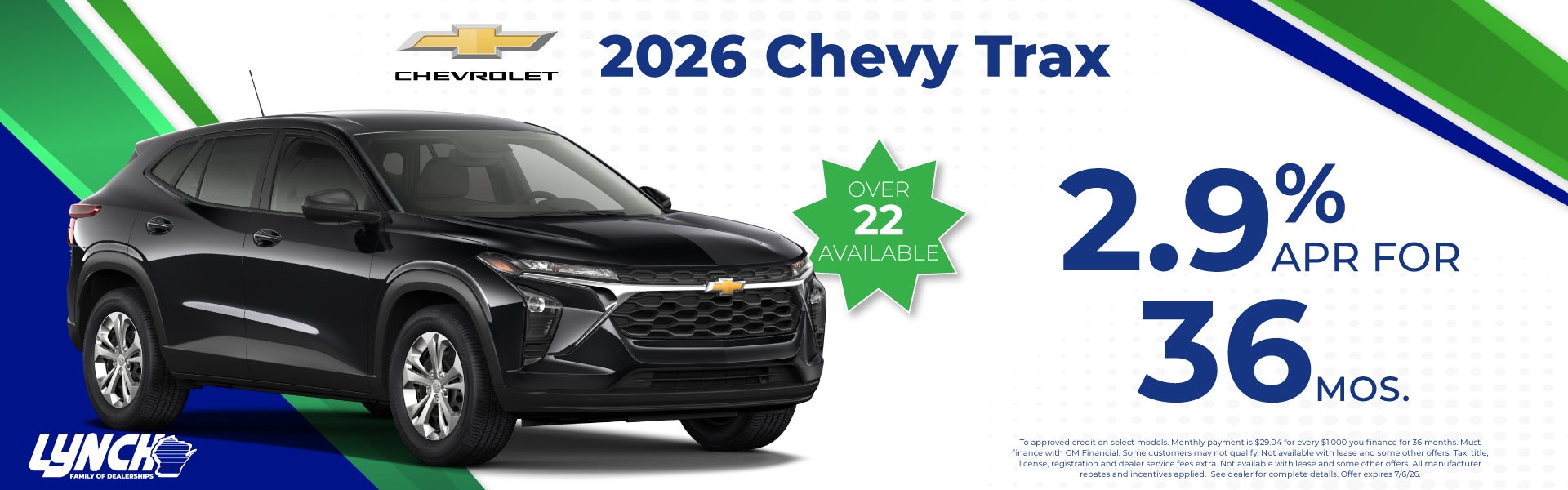 Chevy trax offer at lynch burlington