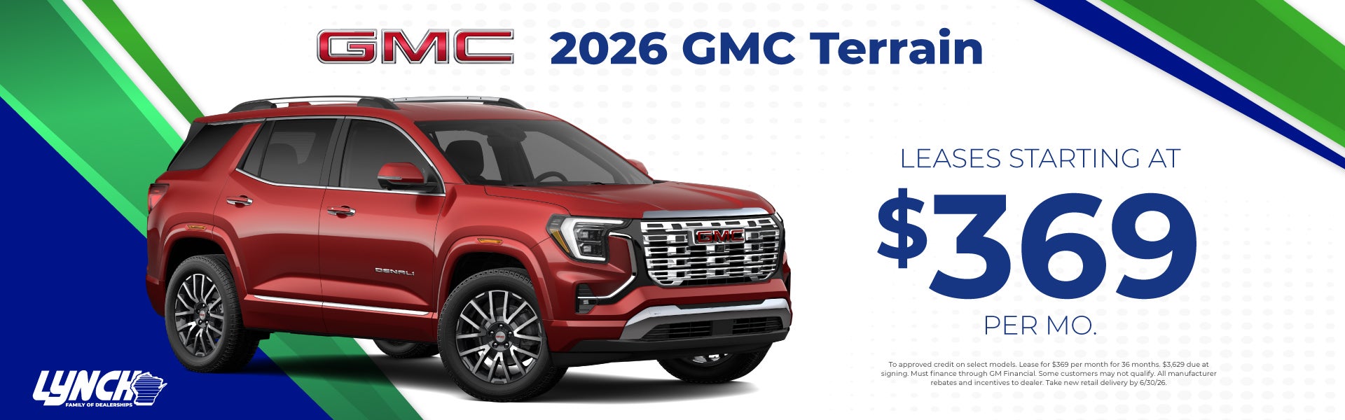 GMC terrain offer at Lynch Burlington