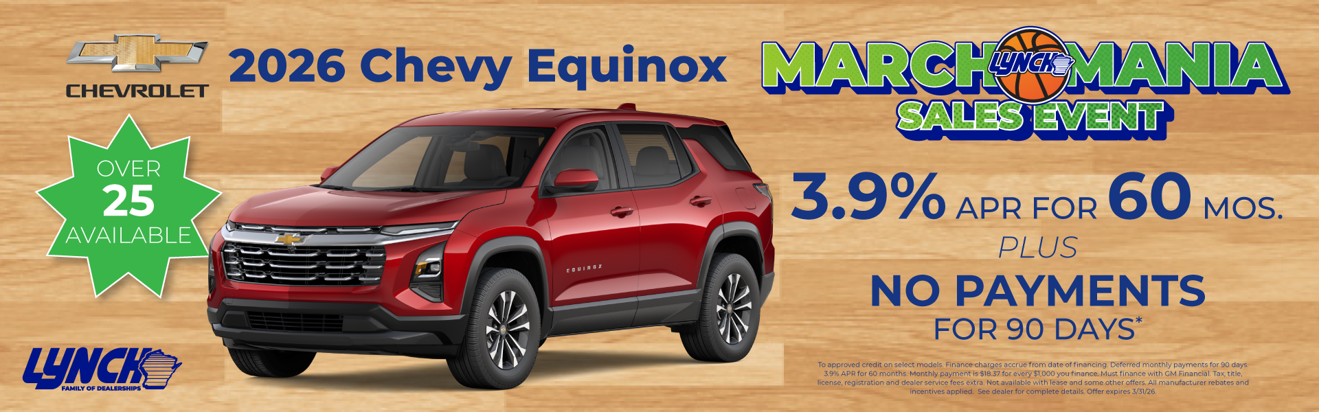 Equinox savings at Lynch Burlington
