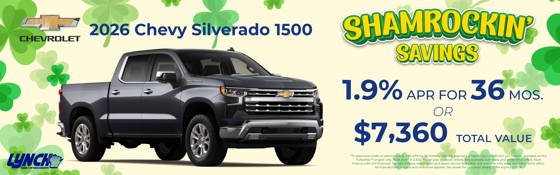 Chevy Silverado savings at lynch burlington