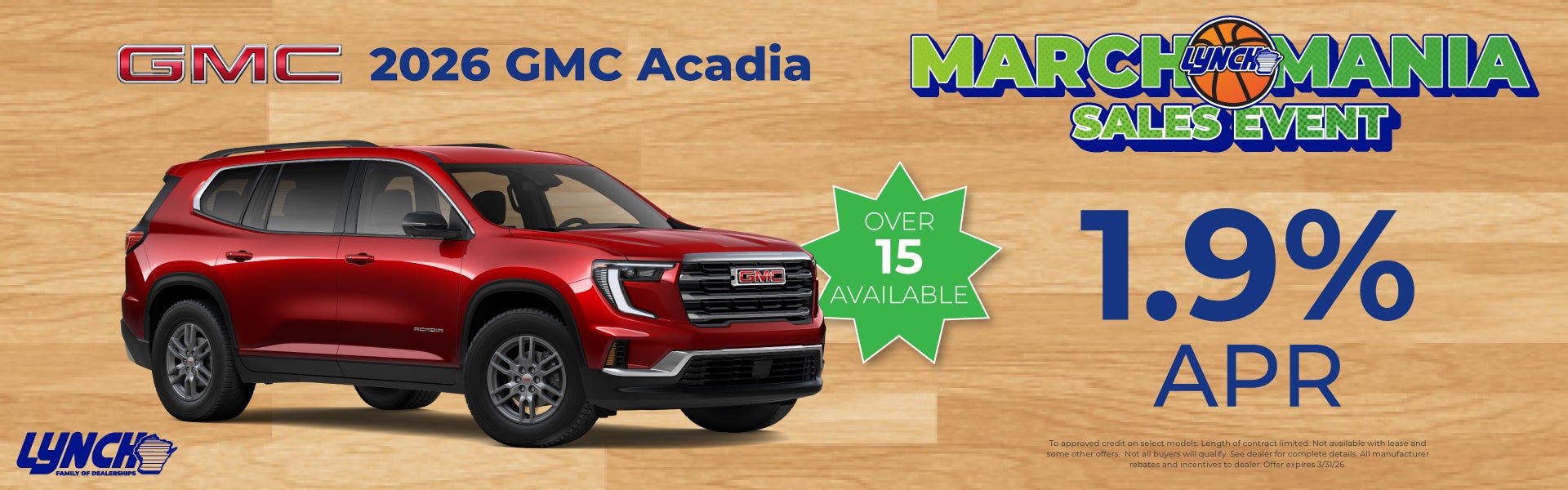 GMC Acadia savings at Lynch Burlington