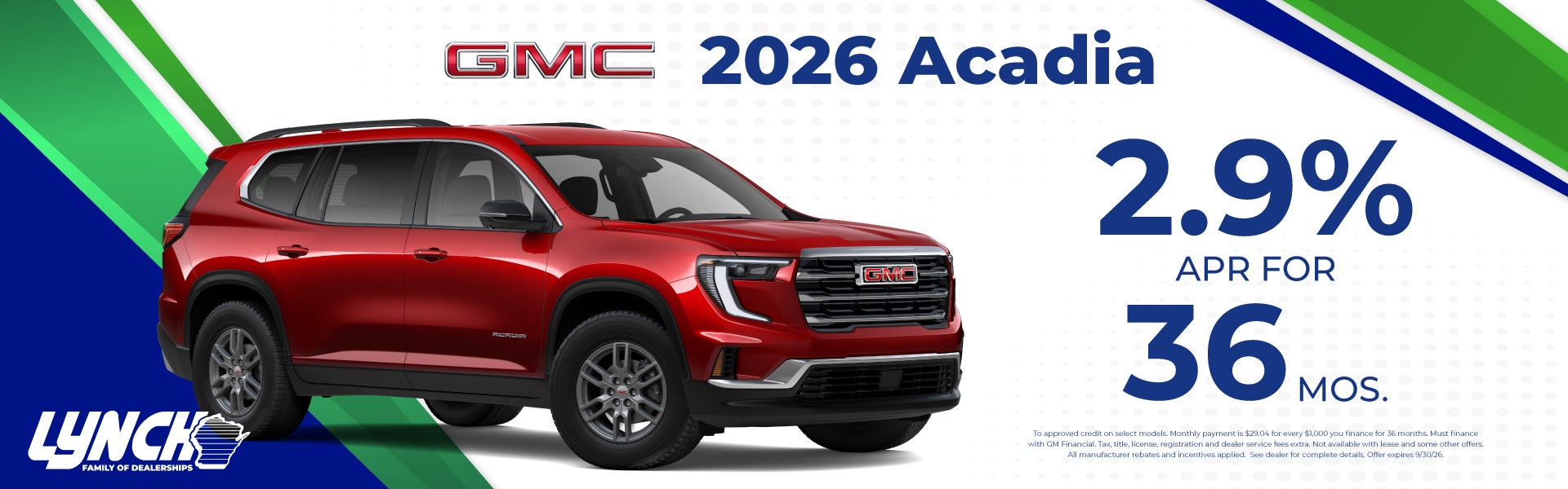 Lynch Burlington GMC Acadia Offer