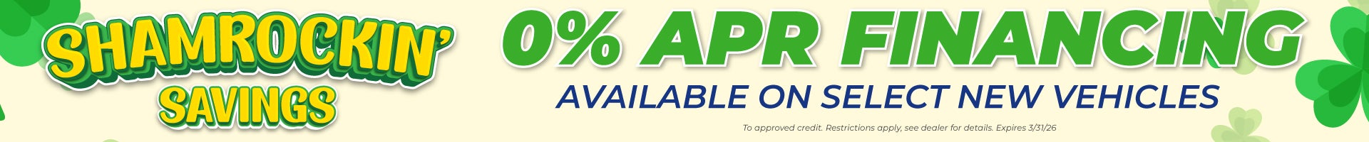 shamrockin savings event at Lynch chevy gmc burlington